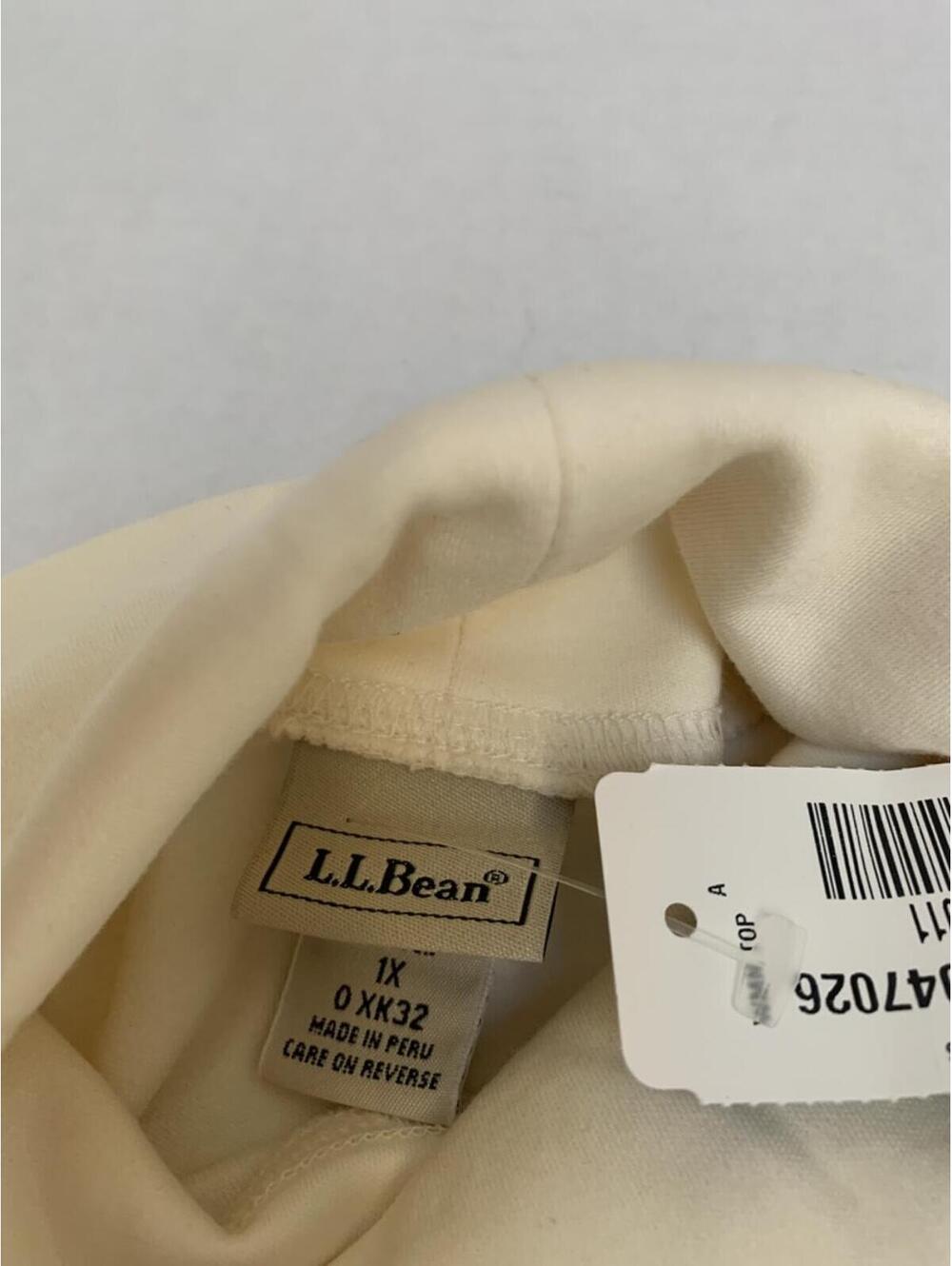 NWT LL Bean Womans Size 1X Ivory Turtleneck Shirt Top - Picture 3 of 7
